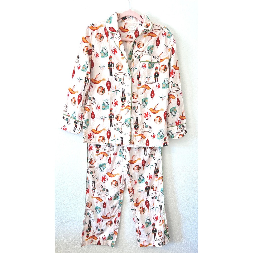 The Lazy Poet Nina Nutcracker Novelty 100% Cotton Pajama Set SZ‎ S